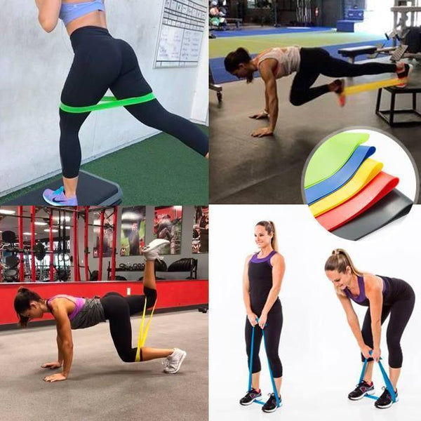 Elástico de Resistência Fitness - Kit 5 Peças