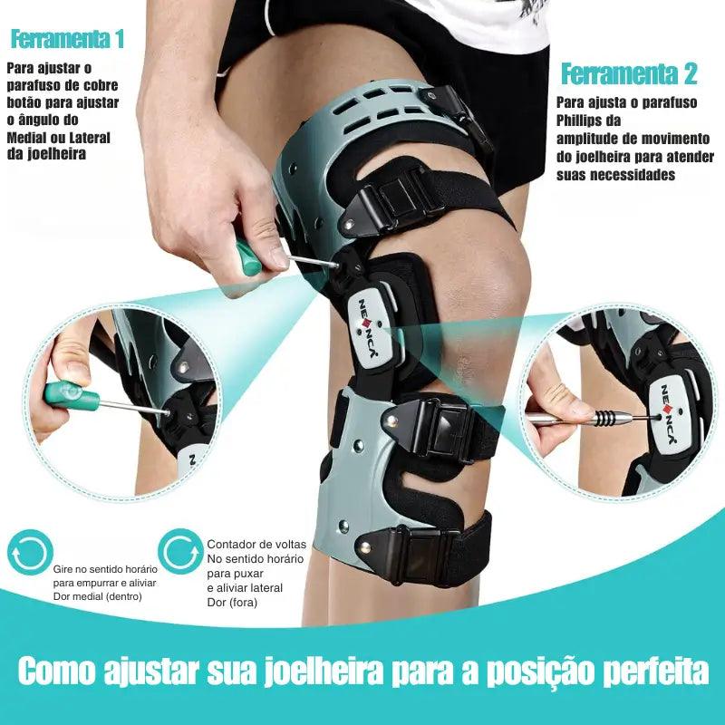 Joelheira Brace Ortopédica Com Ajuste Lateral Pós-operatório