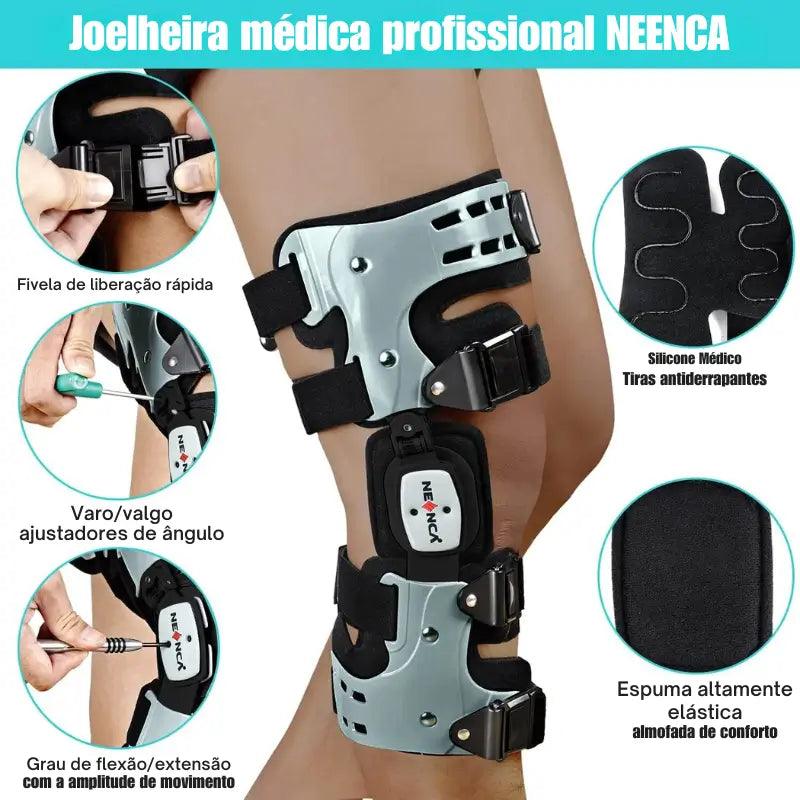 Joelheira Brace Ortopédica Com Ajuste Lateral Pós-operatório