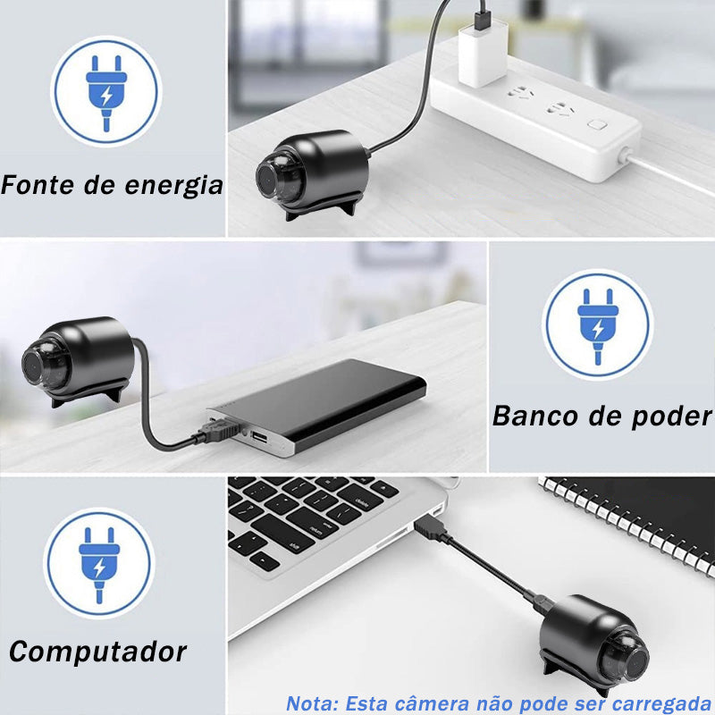 Mini Câmera De Segurança Inteligente WiFi HD 1080P