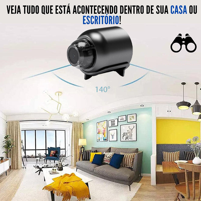 Mini Câmera De Segurança Inteligente WiFi HD 1080P