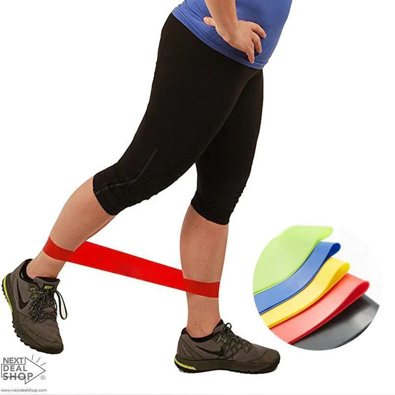 Elástico de Resistência Fitness - Kit 5 Peças