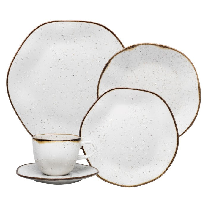 Aparelho de Jantar e Chá Porcelana 20 Peças Ryo Maresia Oxford RX20-9515